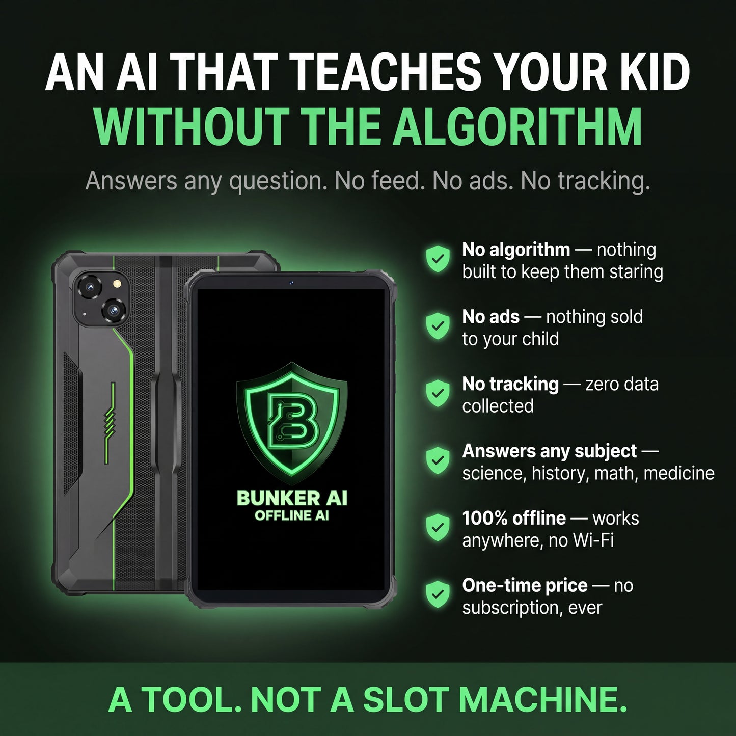 BunkerAI Tablet Edu